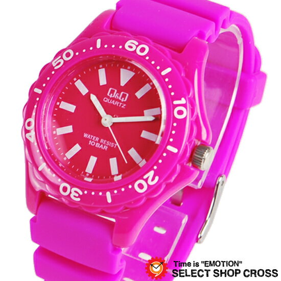 シチズン 腕時計 Q&Q アナログ VR25-003 ピンクホワイト