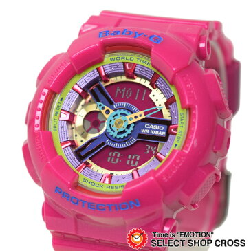 【名入れ対応】 【3年保証】 ベビーG カシオ Baby-G CASIO レディース キッズ 子供 腕時計 ブランド アナデジ BA-112-4ADR ピンク 海外モデル