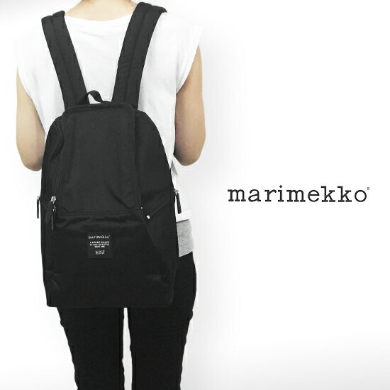 マリメッコ マリメッコ Marimekko リュックサック バックパック ROADIE-MATKALLA METRO メトロ Black ブラック 039972 999