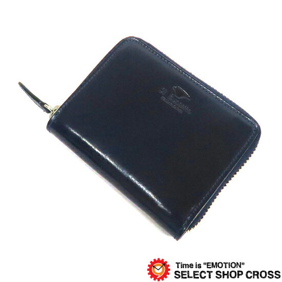 IL Bussetto 二つ折り財布/ミニ財布 ラウンドファスナー財布 ラウンドジップミニウォレット ROUND ZIP MINI WALLET 11-089 Navy ネイビー 正規品