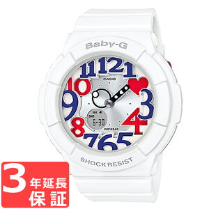 CASIOカシオBABY-GベビーGレディース腕時計アナデジホワイト・トリコロールBGA-130TR-7BDR海外モデル