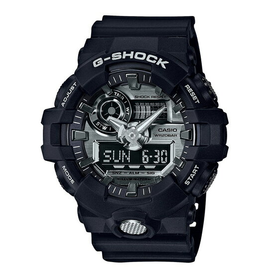 CASIO カシオ Gショック 防水 G-SHOCK ジーショック メンズ アナデジ デジタル クール クオーツ 腕時計 GA-710-1ADR 海外モデル シルバー×ブラック 黒 [国内 GA-710-1AJF と同型]