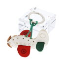 ラ・クオイエリア La Cuoieria ハンドメイド レザーキーホルダー ヒコウキ REDxGREEN P360 LACUOIERIA-7817060(4)
