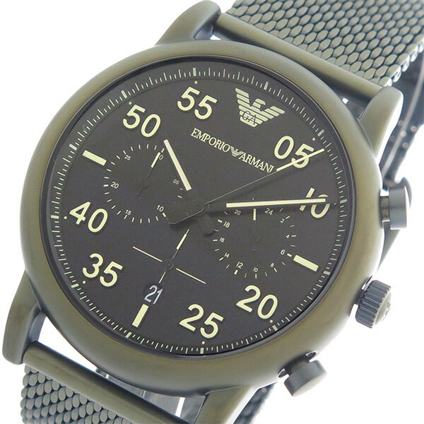 楽天時計＆雑貨セレクトショップクロスエンポリオ アルマーニ 時計 EMPORIO ARMANI 腕時計 KAPPA クロノグラフ クオーツ メンズ AR11115 ブラック/カーキ エンポリオ アルマーニ 時計