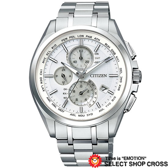 楽天時計＆雑貨セレクトショップクロスシチズン CITIZEN ATTESA Eco-Drive ワールドタイム アテッサ エコ・ドライブ ワールドタイム エコ・ドライブ メンズ 腕時計 at8040-57a シルバー