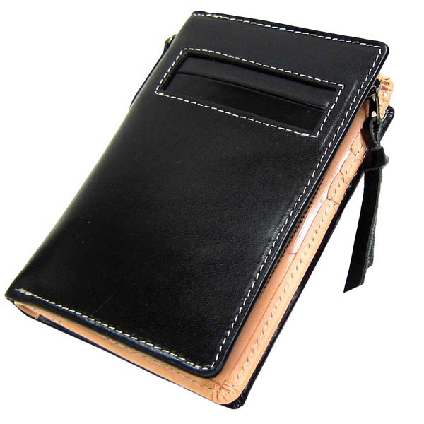 マトゥーリ Maturi プッチーニ イタリアンレザー L字ファスナー 二つ折り財布 短財布 BK ブラック MR-021 BK MR-021-BK