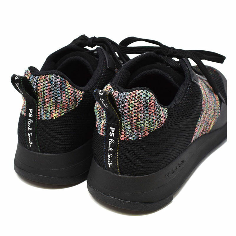 ポールスミス PAUL SMITH レザー メッシュ スニーカー RAPPID ラピッド メンズ ブラック マルチリフレクター UKサイズ8 （27cm） M2S RAP18 ANYL BLACK