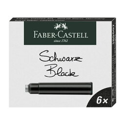 ファーバーカステル FABER-CASTELL カートリッジインク ブラック (6本入) 消耗品 インク デザイン万年筆（アンビション・エモーション・ベーシック）用 185507