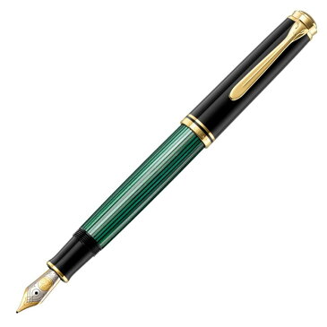 ペリカン Pelikan 万年筆 Souveran スーべレーン M800 グリーンストライプ 緑縞 ロジウム装飾18金ペン先 吸入式 ペン先:EF 1031022EF