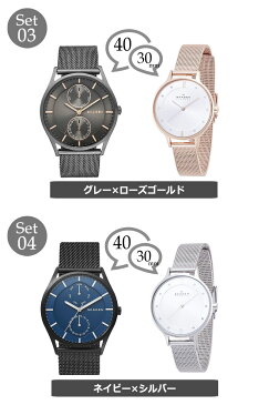 【プレミアムラッピング付】 【3年保証】 スカーゲン ペアウォッチ SKAGEN 腕時計 時計 メッシュ メンズ レディース ユニセックス カップル 男女 恋人 夫婦 おすすめ 誕生日 お祝い プレゼント ギフト