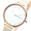 スカーゲン SKAGEN 腕時計 レディース SKW2749 ANITA クオーツ ホワイト ピンクゴールド その1