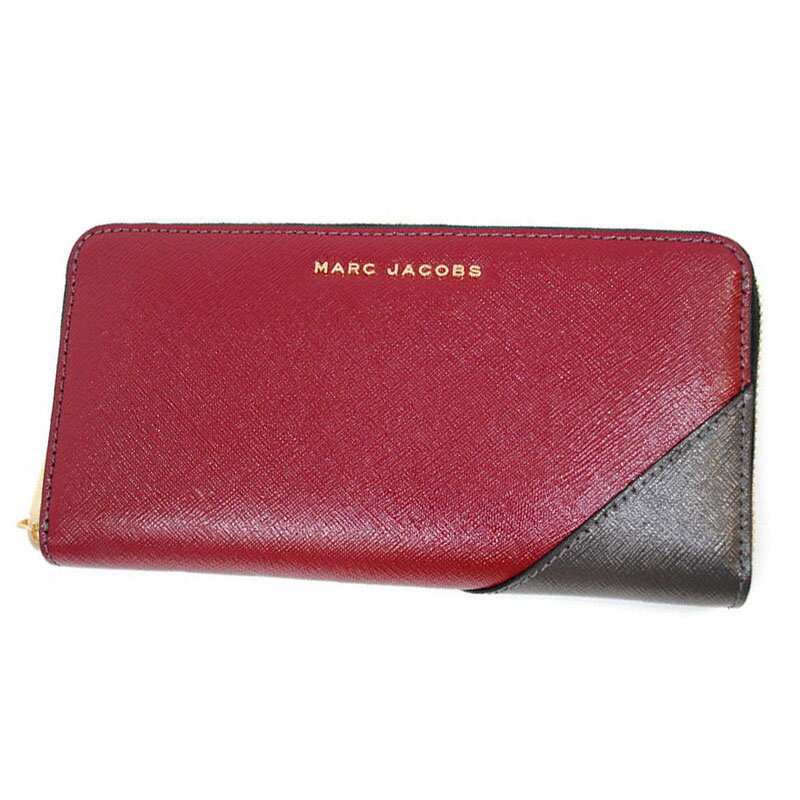 }[N WFCRuX MARC JACOBS z Eht@Xi[ Saffiano Metal Letters Standard Continental Wallet DEEP MAROON MULTI } M0013330 614