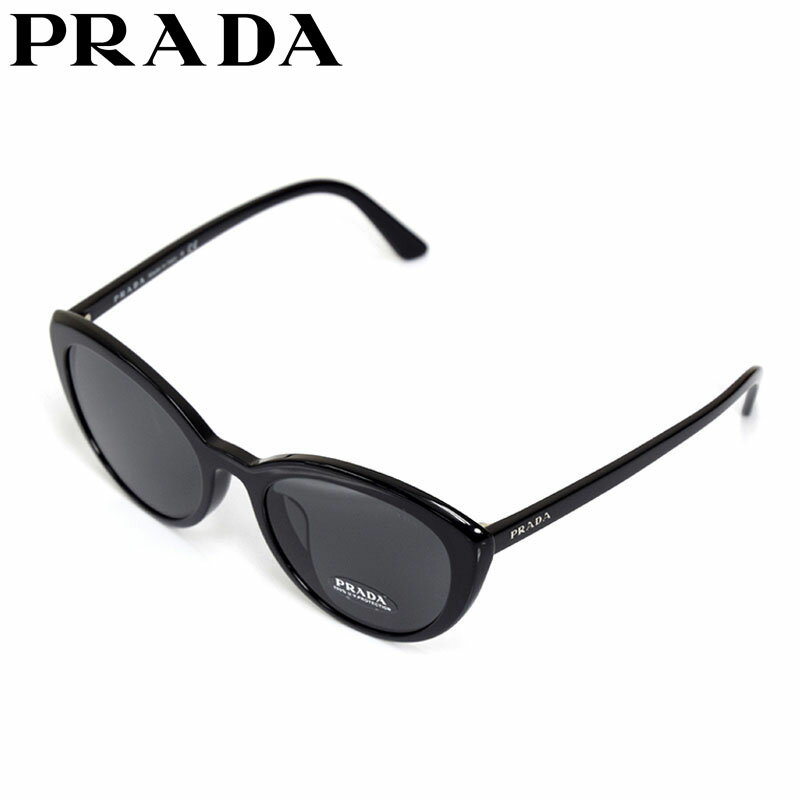 プラダ PRADA 正規品 サングラス アジアンフィット フォックス型 UVカット レディース ブラック グレー PR 02VSF 1AB5S0 54 ブランド おしゃれ