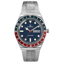 タイメックス TIMEX 国内正規品 Q 38mm キュー ネイビー レッド シルバー TW2T80700 メンズ レディース 腕時計 ステンレス メタルブレス...
