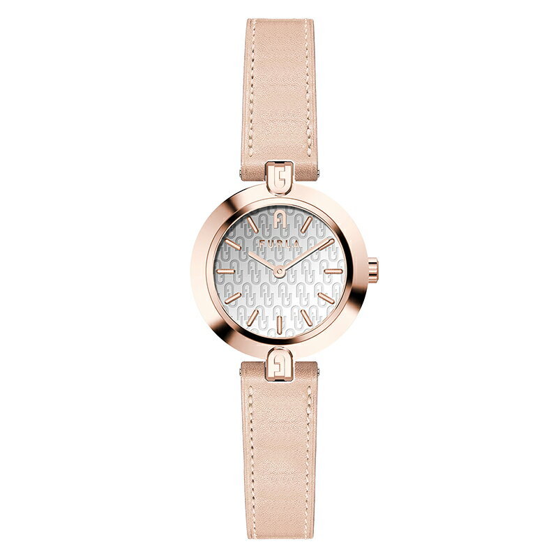 フルラ FURLA 国内正規代理店品 LOGO LINKS レディース 腕時計 ロゴ リンクス 28mm シルバー ライトピンクレザー ブ…