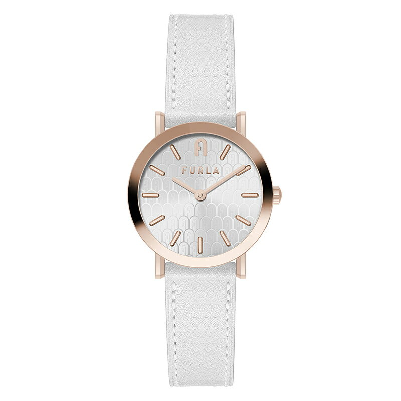フルラ FURLA 国内正規代理店品 MINIMAL SHAPE レディース 腕時計 ミニマル シェイプ 32mm シルバー ホワイトレザー …