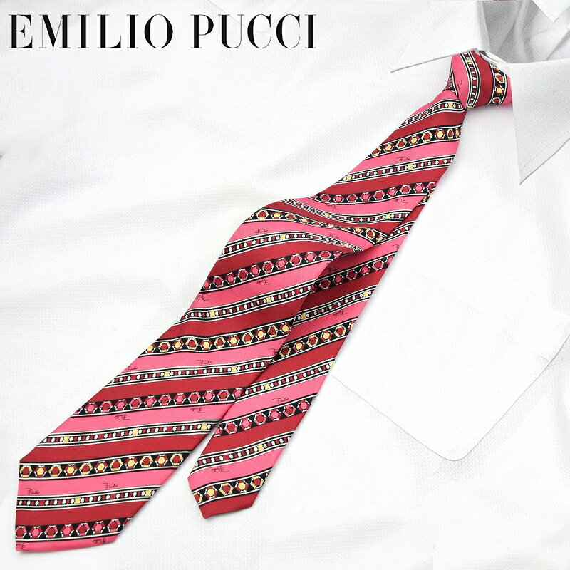 エミリオプッチ EMILIO PUCCI ギフトケース付き シルク100％ 22年春夏 22S/S メンズ ネクタイ 男性 プレゼント ブランド JI787-4 おすすめ 人気 おしゃれ かわいい 彼氏 夫 ビジネス 小物 仕事 新社会人 新生活 就職祝い 入社祝い