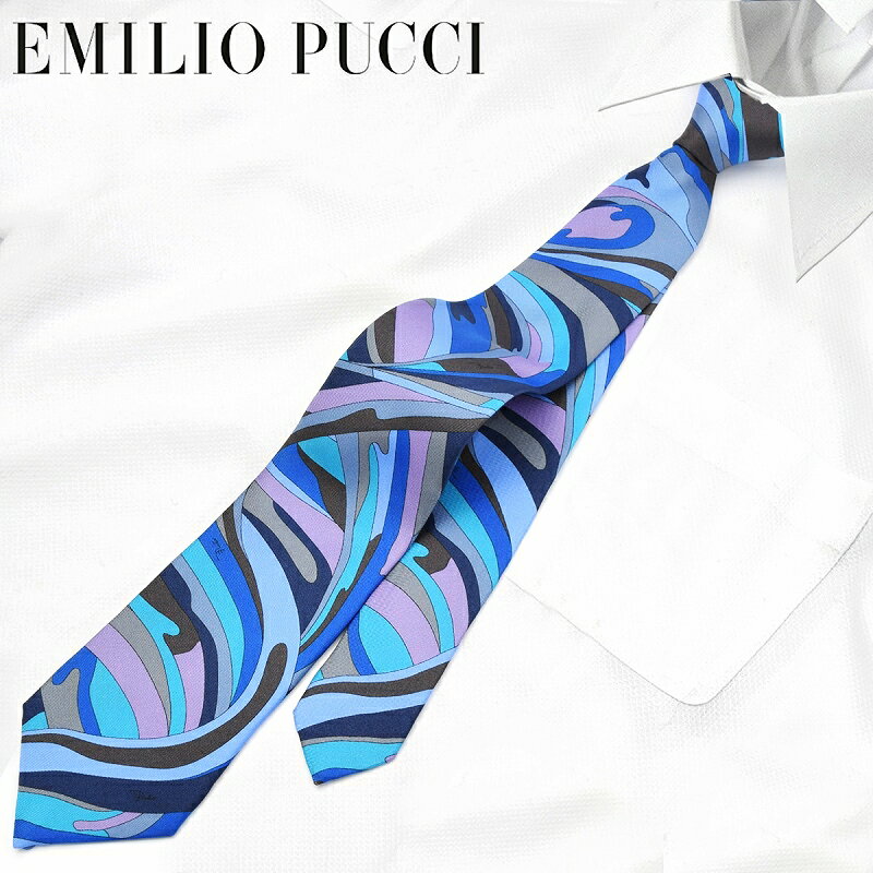 エミリオプッチ エミリオプッチ EMILIO PUCCI ギフトケース付き シルク100％ 22年春夏 22S/S メンズ ネクタイ 男性 プレゼント ブランド JI789-1 おすすめ 人気 おしゃれ かわいい 彼氏 夫 ビジネス 小物 仕事 新社会人 新生活 就職祝い 入社祝い