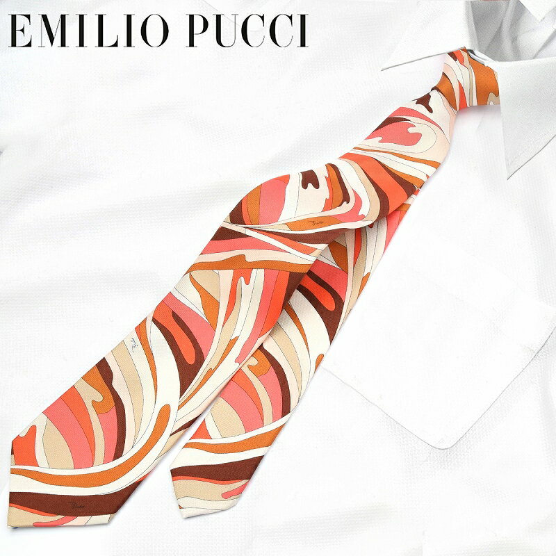 エミリオプッチ エミリオプッチ EMILIO PUCCI ギフトケース付き シルク100％ 22年春夏 22S/S メンズ ネクタイ 男性 プレゼント ブランド JI789-3 おすすめ 人気 おしゃれ かわいい 彼氏 夫 ビジネス 小物 仕事 新社会人 新生活 就職祝い 入社祝い