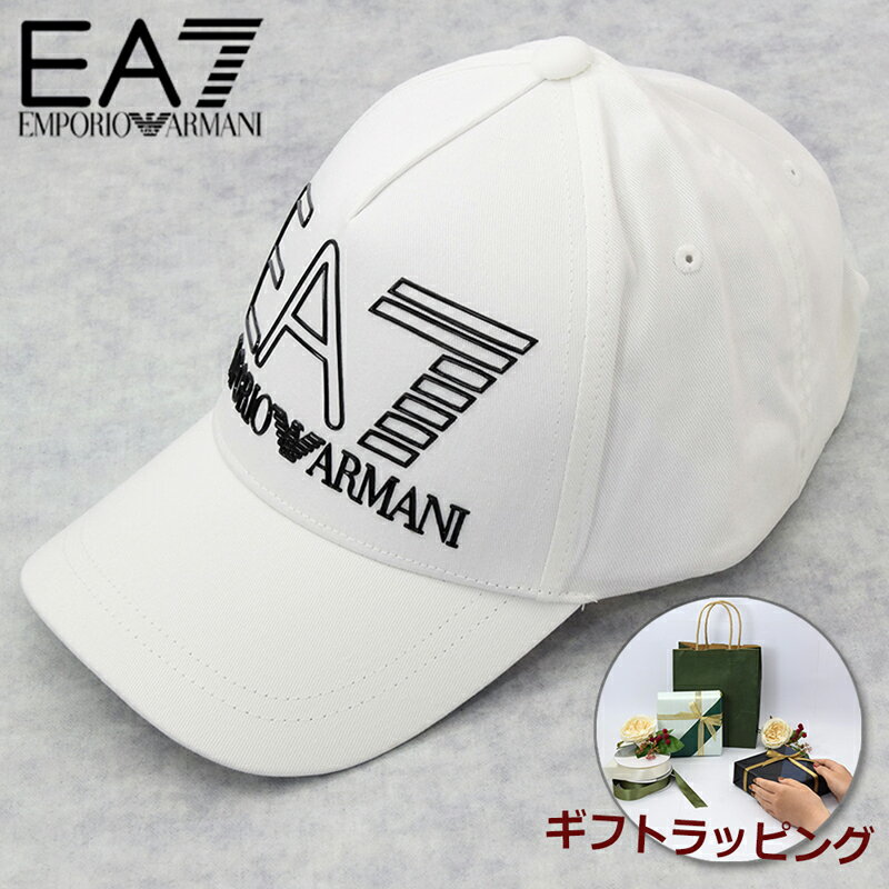 【ギフトラッピング付】 エンポリオアルマーニ EMPORIO ARMANI EA7 キャップ メンズ ベースボールキャップ 帽子 ロゴ ブランド プレゼント ギフト スポーツ アウトドア カジュアル 274991 2R102 00010 ホワイト ブラック 【あす楽】