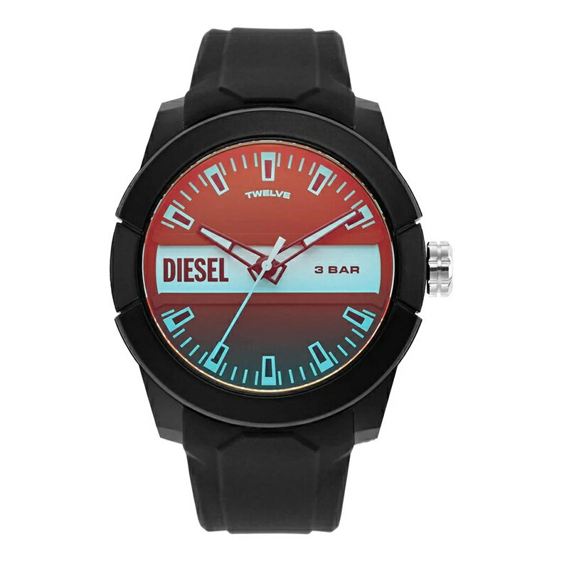 ディーゼル DIESEL 腕時計 メンズ ディーゼル DIESEL アナログ 時計 ブラック シリコン DOUBLE UP DZ1982