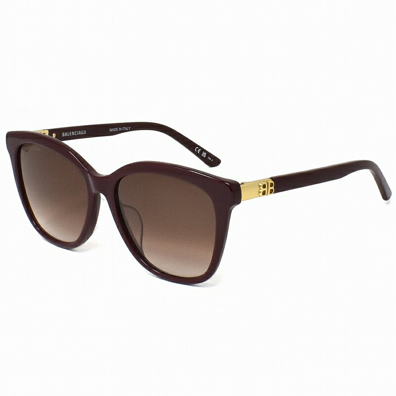 BALENCIAGA バレンシアガ BB0183SA-004 サングラス アジアンフィット メンズ レディース ユニセックス バーガンディ レッドグラデーション 【A対応商品】