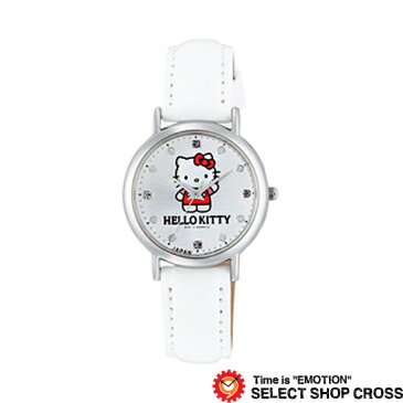 Q&Q シチズン HELLO KITTY ハローキティ レディース 腕時計 0017n004 MADE IN JAPANモデル ホワイト 白 【女性用腕時計 リストウォッチ ランキング ブランド かわいい カラフル キッズ ケース ベルト】