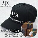 【ギフトラッピング付】 アルマーニエクスチェンジ ARMANI EXCHANGE A|X キャップ メンズ ベースボールキャップ 帽子 ロゴ ブランド プレゼント ギフト スポーツ アウトドア カジュアル 954039-CC513-00812 ブラック ホワイト