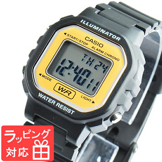 カシオ CASIO レディース キッズ 子供 メンズ 腕時計 ブランド デジタル スタンダード LA-20WH-9A イエロー/ブラック…