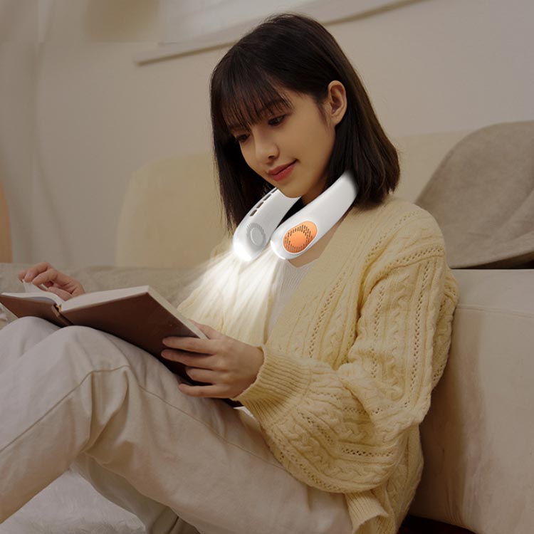 ポータブルファン高温対策 冷却プレート 静音 5段階風量 ネッククーラー 羽なし 軽量 静音 首掛け扇風機 ネックファン 虹色ライト付 15dB 充電式 1秒瞬間冷却 扇風機 大容量 軽量 最大24時間動作 冷感グッズ 首かけ扇風機 ミニ扇風機 USB充電式 持ち運び 首かけ
