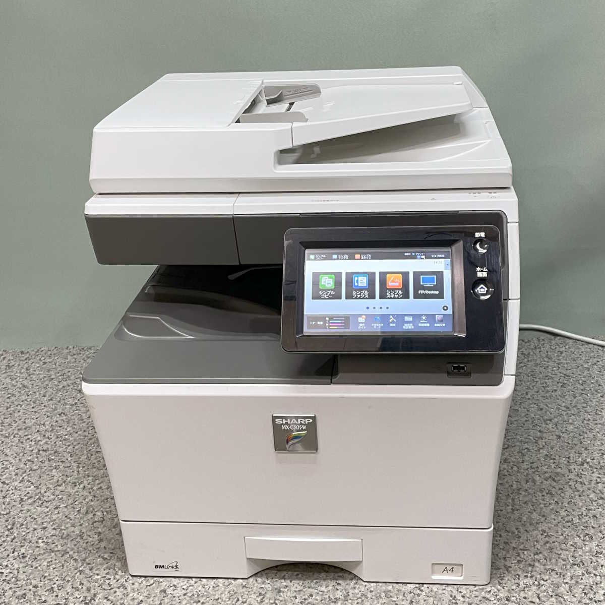 シャープ A4 カラー複合機 MX-C305W 無線LAN 装備 PostScript3 AirPrint 両面印刷 対応 Mac iPhone ipad android 等のモバイル端末に　中古 13001425