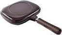 【IH対応】HAPPYCOOKER ハッピークッカーグルメパン 両面フライパン ブラウン 韓国コスメフェイスパック付き 本体×1、シリコンパッキン×2(交換用)...