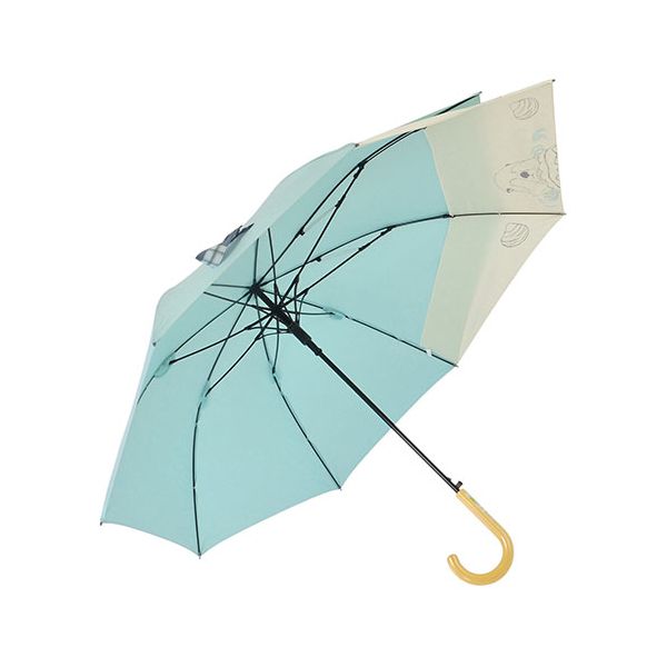 三国 MKN 60cmジャンプ バックスライド傘 ラッコ アクアブルー S1913775