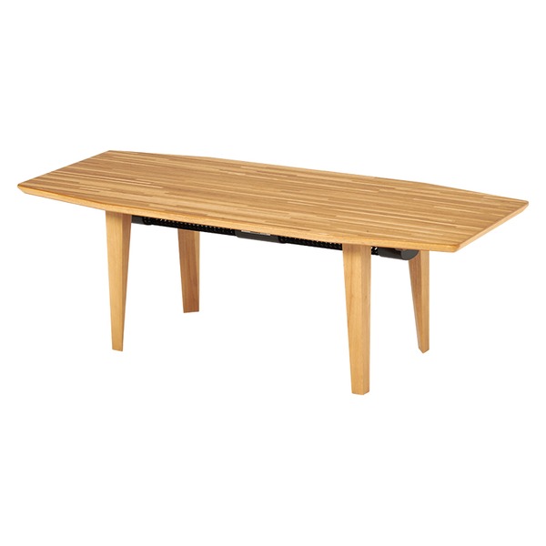 こたつ テーブル 布団レス 八角形 約幅120cm ナチュラル 木製 天然木 スリム センターテーブル リビングテーブル 組立品【代引不可】