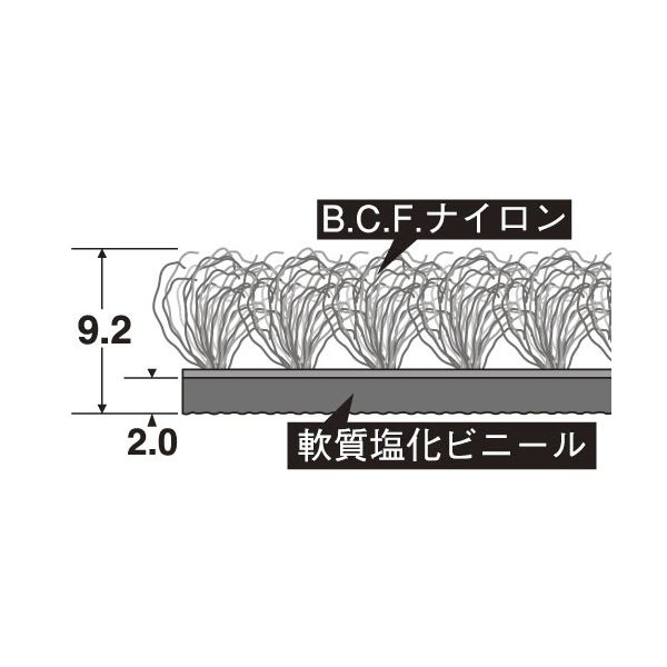 テラモト トレビアン HC450×750mm 緑 MR-028-020-1 1枚 [3]