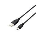 (まとめ)エレコム USB2.0A-miniBケーブル 1.0m RoHS指令準拠(10物質) U2C-AM10BK/ID 1本【×10セット】(2)