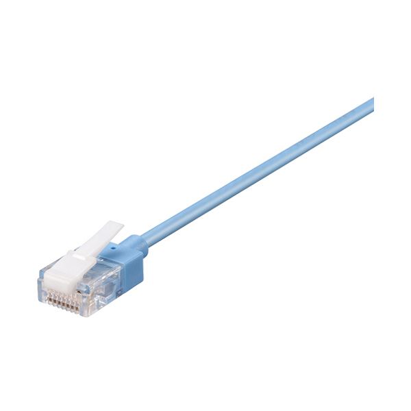 （まとめ） バッファローツメの折れないLANケーブル カテゴリー6A スリムタイプ 小型コネクター ブルー 3m BL6ATSM30BL1本 【×3セット】