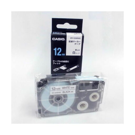 【まとめ】 カシオ計算機 配線マーカーテープ XR-12HMWE 12mm 【×2セット】 【まとめ】 カシオ計算機 配線マーカーテープ XR-12HMWE 12mm 【×2セット】