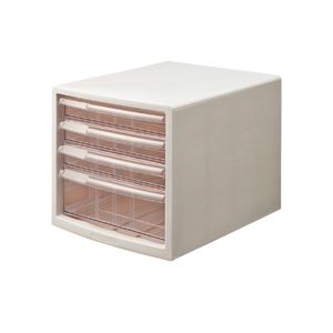 仕切れるレターケース A4 浅3段・深1段 ホワイト