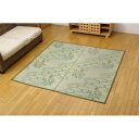 い草 花ござ/ラグマット 【本間4.5畳 約286.5×286cm】 抗菌 防臭 調湿 防汚 〔リビング ダイニング〕【代引不可】(3)