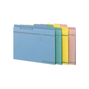 樂天商城 - （まとめ） ライオン事務器ダブルフォルダー A4 黄 No.61 1セット（5冊） 【×2セット】
