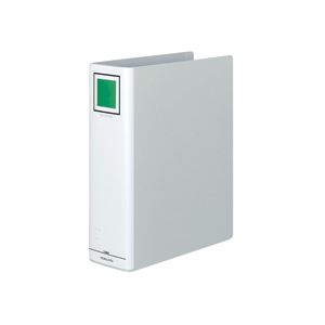 （まとめ）チューブファイル＜エコ＞ 片開き A4タテ 80mmとじ シルバー 10冊