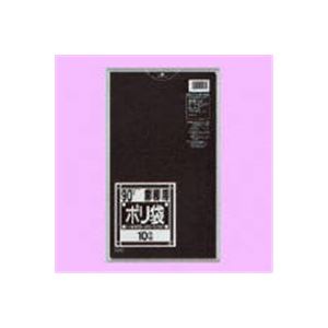 （まとめ）日本サニパック ポリゴミ袋 N-92 黒 90L 10枚【×10セット】