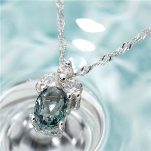 K18WG0.3ct アレキサンドライト ダイヤモンドペンダント/ネックレス