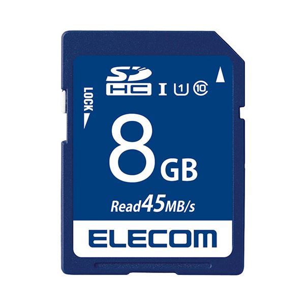 【まとめ】 エレコム SDHCメモリカード 8GB MF-FS008GU11R 【×2セット】