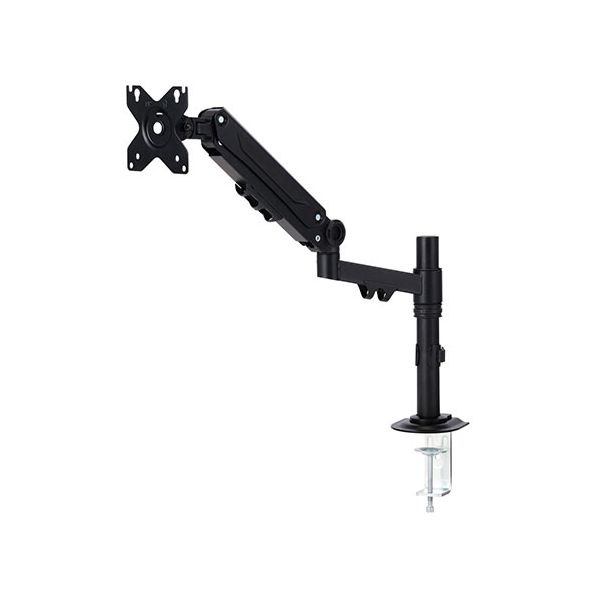 エレコム メカニカルスプリング式モニターアーム（シングルアーム1画面／支柱） ブラック DPA-SSP01BK