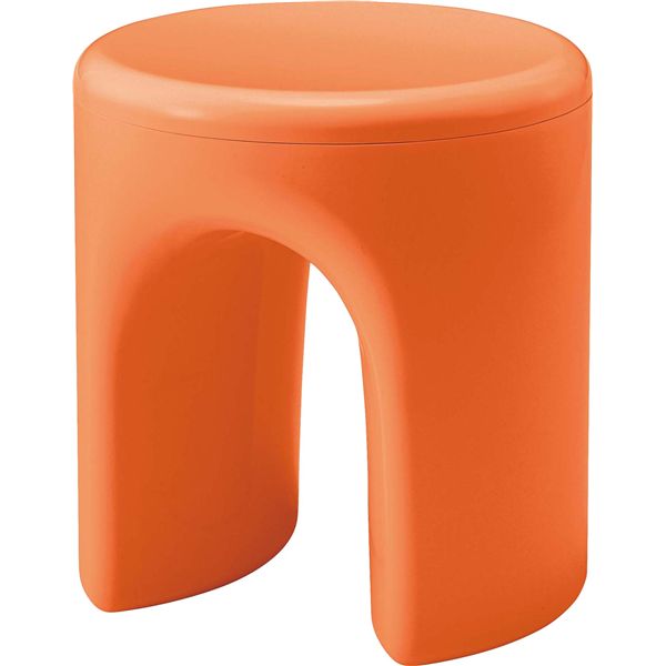 スツール オレンジ （約φ40×H41cm） 完成品