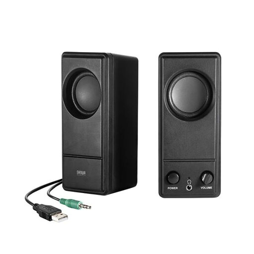 サンワサプライ USB電源PCスピーカーMM-SPL18UBK サンワサプライ USB電源PCスピーカーMM-SPL18UBK