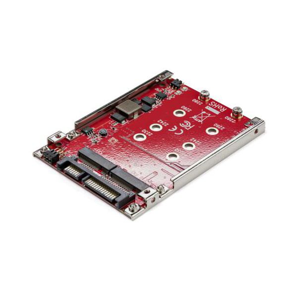 StarTech.com デュアルM.2-SATA変換アダプタ 2.5インチドライブベイ対応 S322M225R 1個