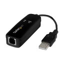 StarTech.com 外付けUSB接続56kbpsアナログモデム ブラック USB56KEMH2 1個(2)
